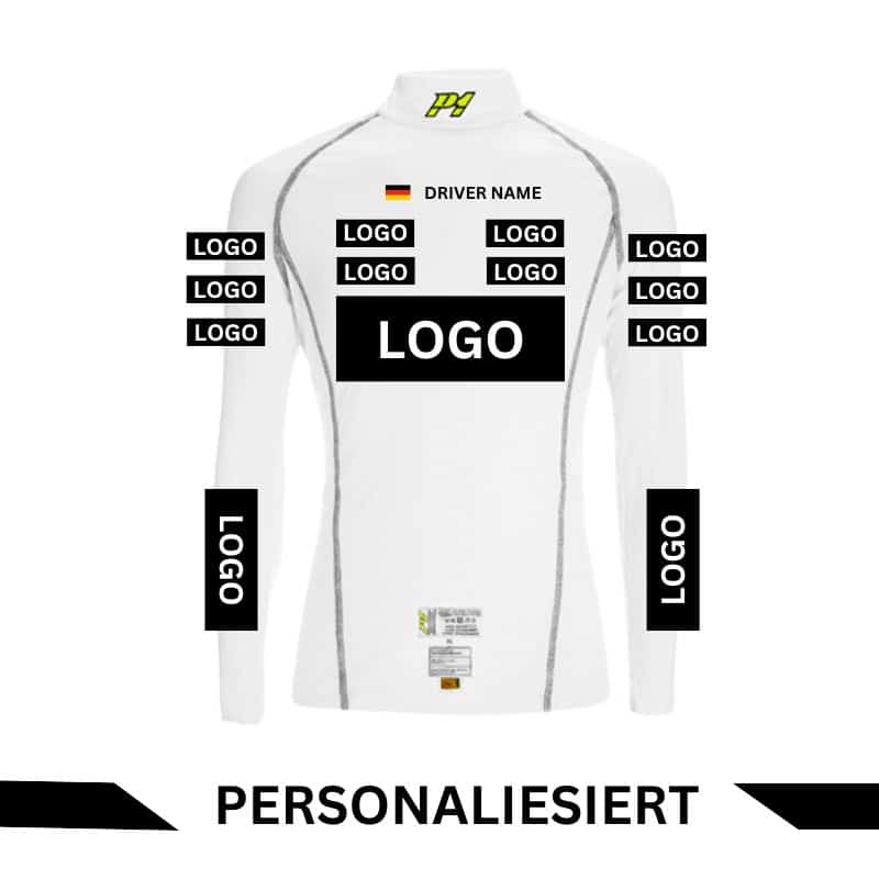 P1 FIA Elite Slim Fit inkl. Namen und Logos einseitiger Druck