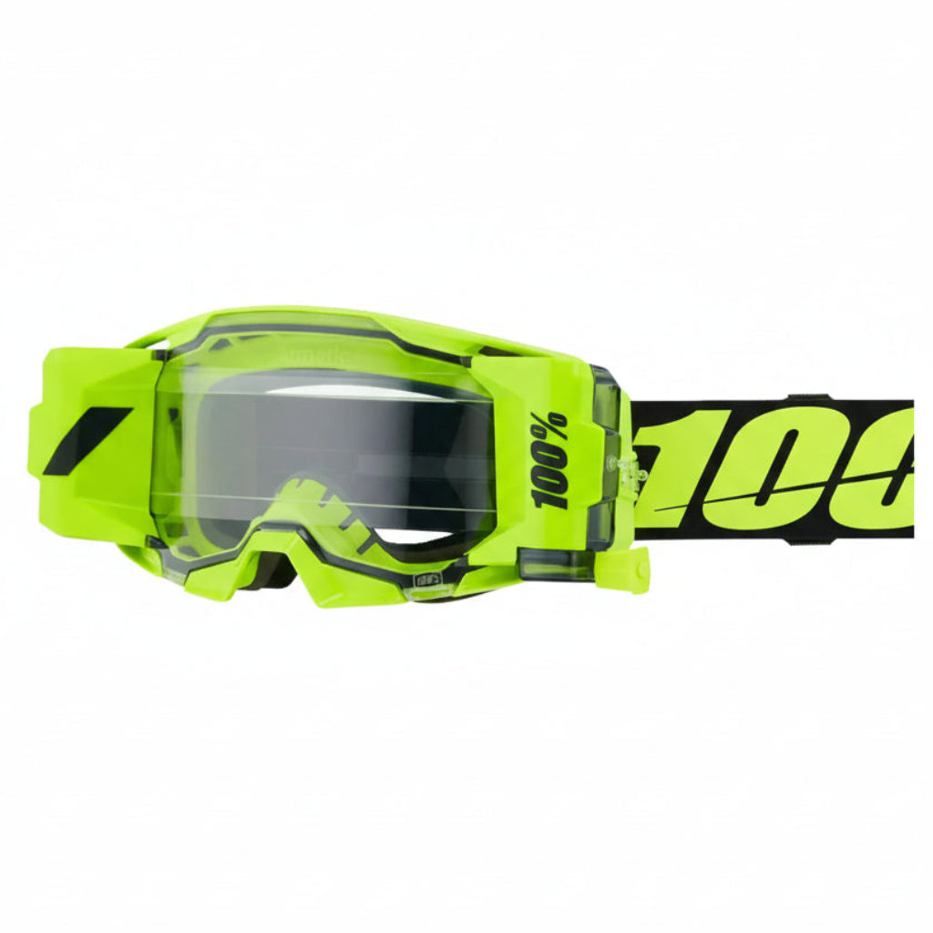 100% ARmatic Forecast Goggle Roll-Off Motocross Brille Gelb/Schwarz