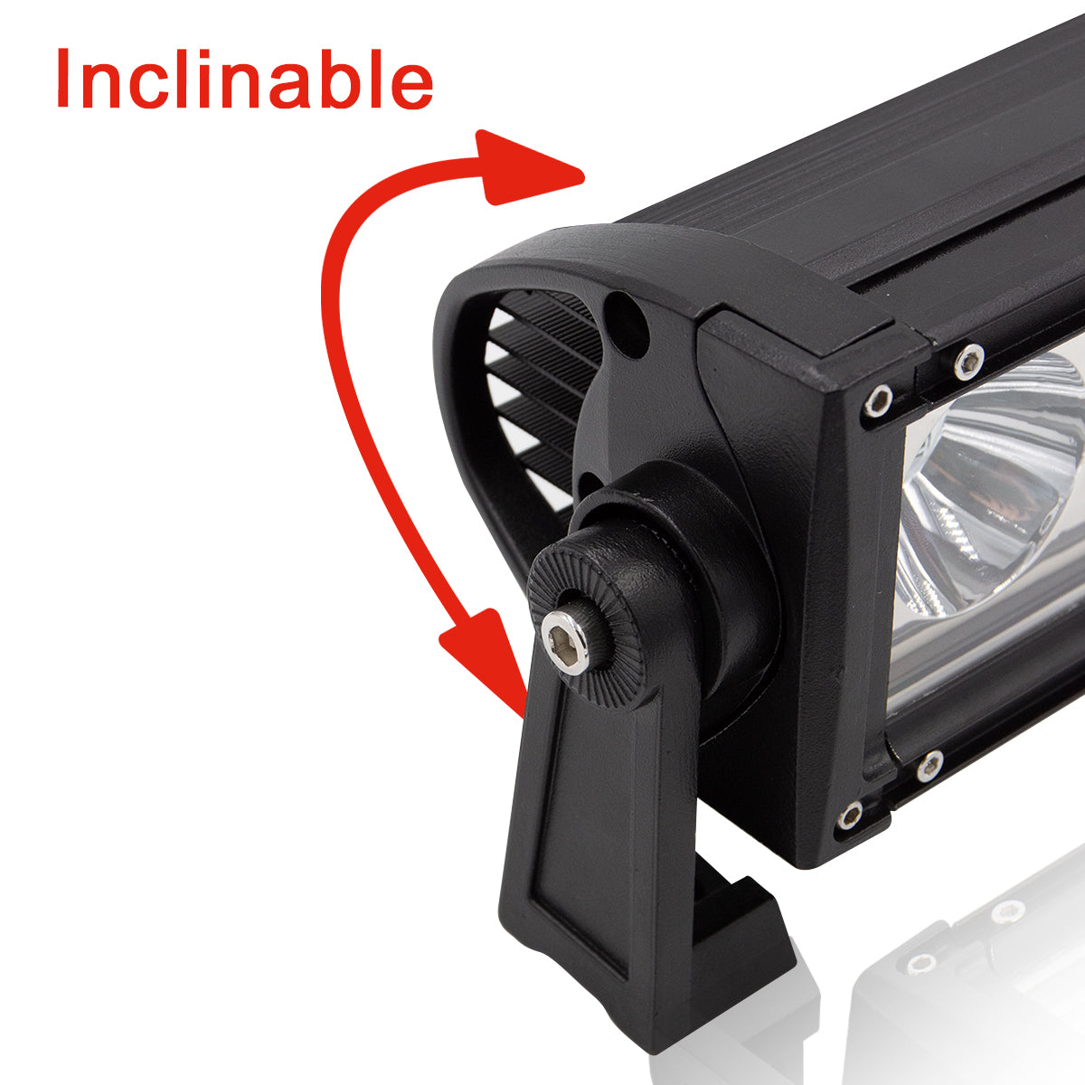 Neigungsverstellbare seitliche Halterung des RRS LED-Scheinwerferbalkens