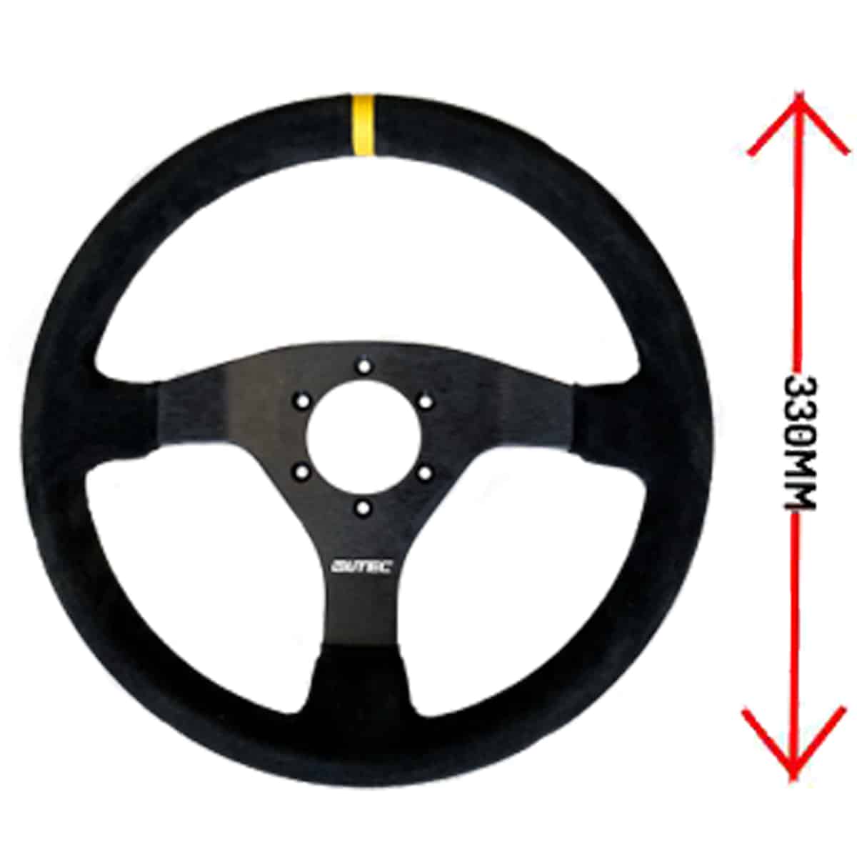 LTEC Wildleder Lenkrad 330mm flach