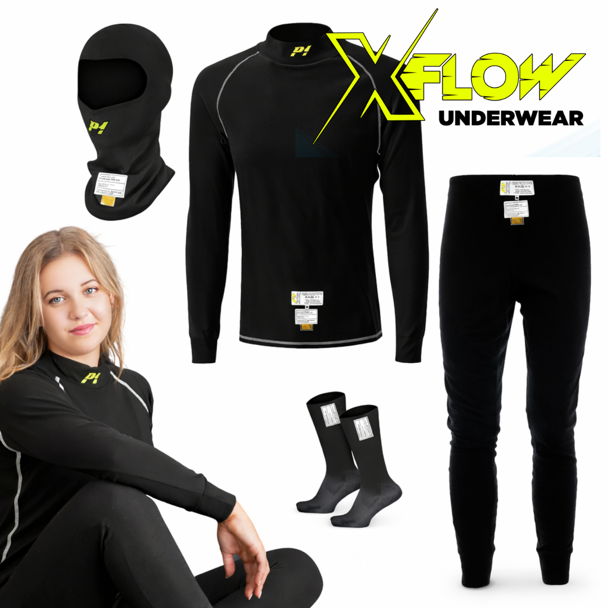 FIA Unterwäsche Kombi Angebot X-Flow Schwarz