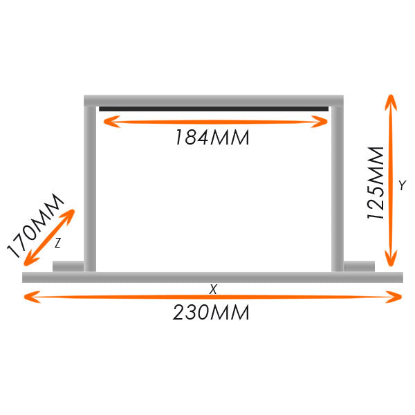 Aluminium Batteriehalterung 184 x 170 x 125 mm – für Lithium-Batterien