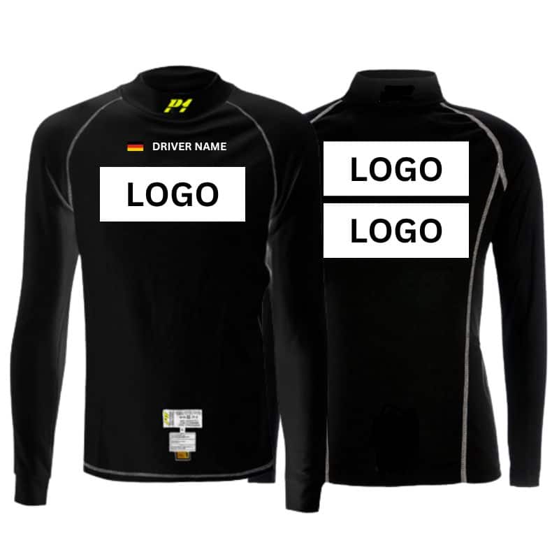 P1 FIA Elite Comfort Fit inkl. Namen und Logos beidseitig bedruckt