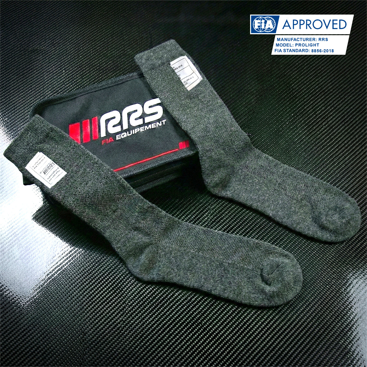 RRS PROLIGHT Socken – Schwarz FIA 8856-2018