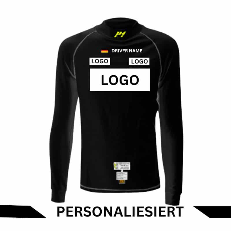 P1 FIA Elite Comfort Fit inkl. Namen und Logos beidseitig bedruckt