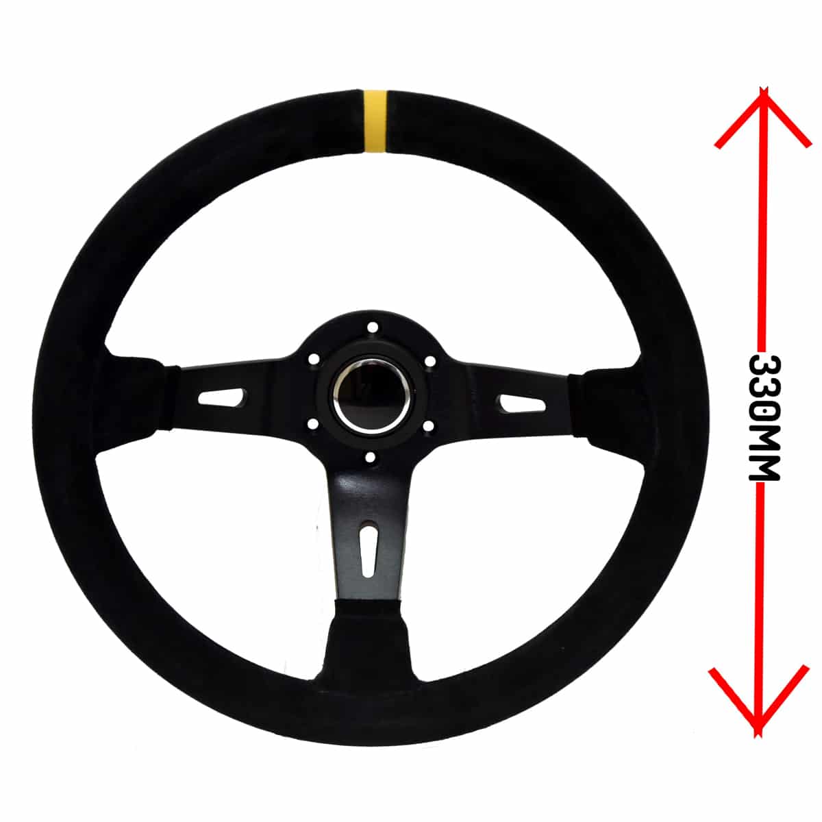 LTEC Wildleder Lenkrad – 330 mm 90 mm geschüsselt