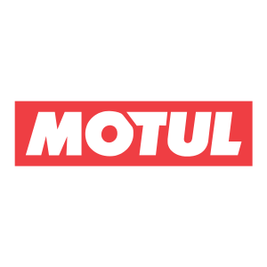 rotes Motul Logo auf weißem Grund