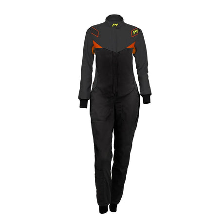 p1 mid-diva damen-rennanzug fia 8856-2018 black anthracite orange