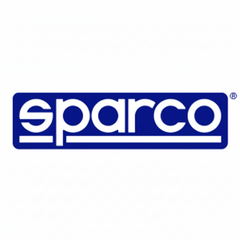 blaues Sparco Logo auf weißem Hintergrund