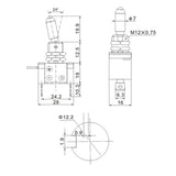 12V KFZ-Kippschalter mit roter LED
