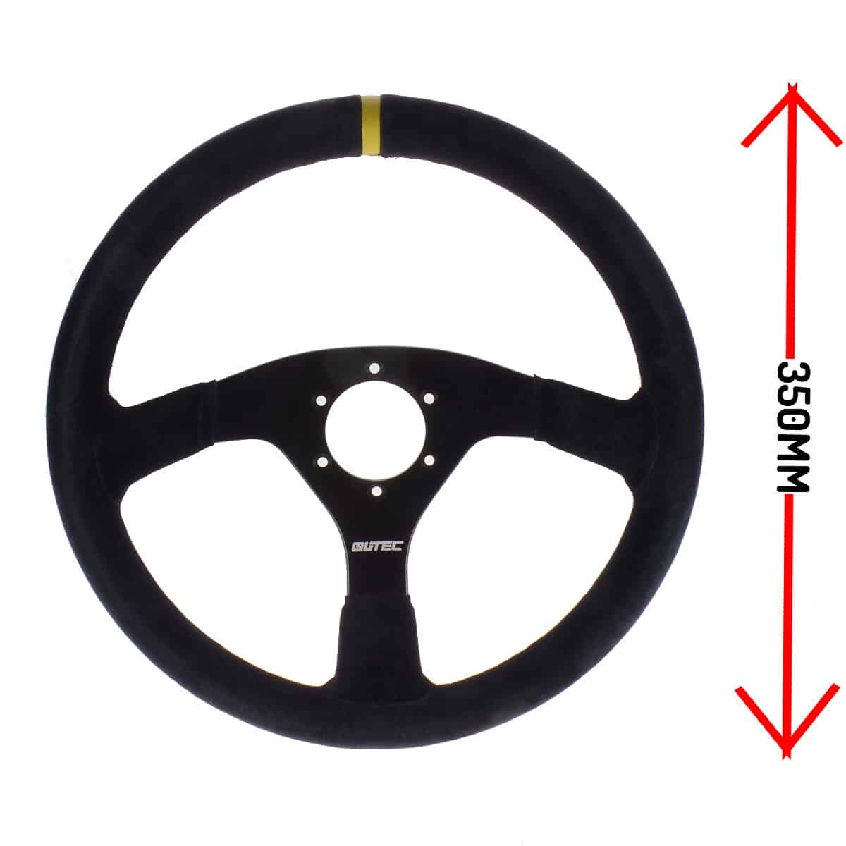 LTEC Wildleder Lenkrad 350mm flach