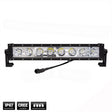 RRS LED-Scheinwerferbalken mit acht LEDs, seitlichen Halterungen und Anschlussleitung