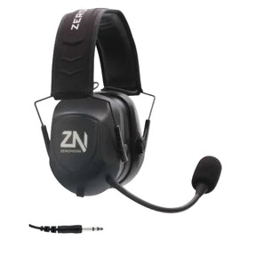 Schwarzes ZeroNoise Valiant Practice Headset mit gepolstertem Kopfband, Mikrofonarm und 6,35-mm-Klinkenstecker