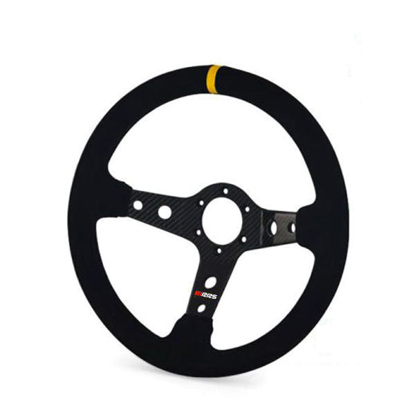 RRS CARBON Lenkrad – Flat 350 mm, schwarzes Wildleder