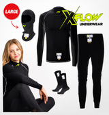 FIA Unterwäsche Kombi Angebot X-Flow Schwarz mit Kopfhaube extra large